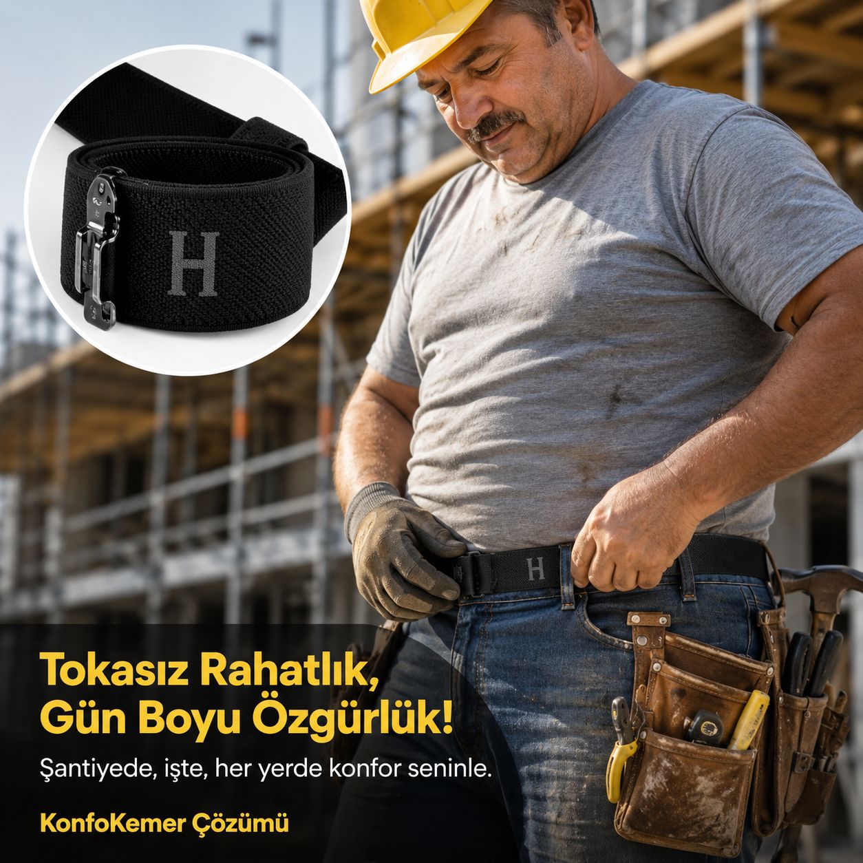 KonfoKemer™ Tokasız Konfor Kemer